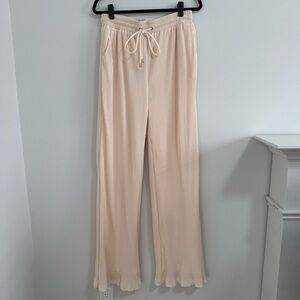 JLUXLABEL Veria Pleated Accordion Drawstring Pants Buttercream 2XL